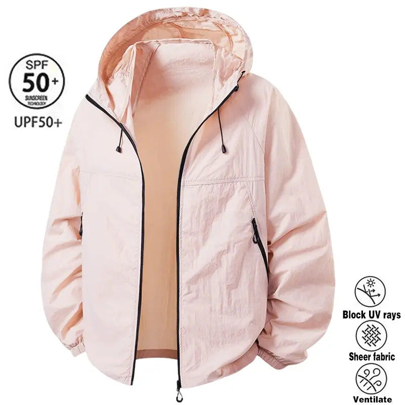 2026 Summer Hooded Sunscreen Clothing Skin Clothes Men's Summer Ultra Thin Breathable Outdoor Fishing Skin Windbreaker Fishing Sunscreen Coat