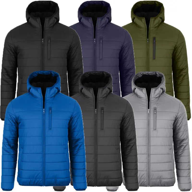 Men's Classic & Sherpa Fleece Lined Hooded Puffer Jacket (S to 2XL)
