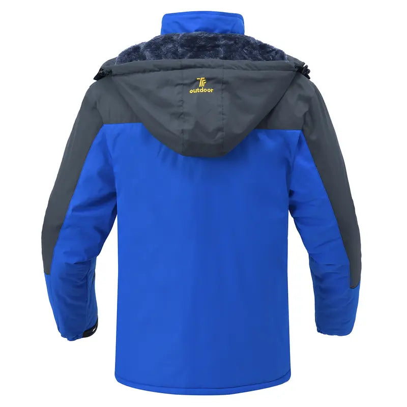 【Creator's Pick】GOPUNE Men's Ski Snow Jacket Waterproof Insulated Fleece Outdoor Mountain Hooded Winter Coat Sporty Breathable Outerwear big tall men clothing Size up to5XL #Christmas gift #RED GREEN