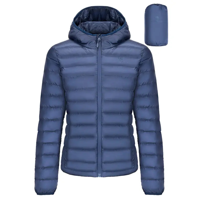 CAMEL Women's Ultra-Light Portable Down Jacket | 85% Duck Down Filling | Waterproof and Windproof | Foldable for Storage | Versatile for Various Occasions