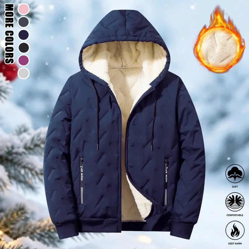 【JOGWAVE】Women’s Thick Padded Full-Zip Hooded Jacket | Windproof & Warm Winter Heavyweight Coat XS-2XL