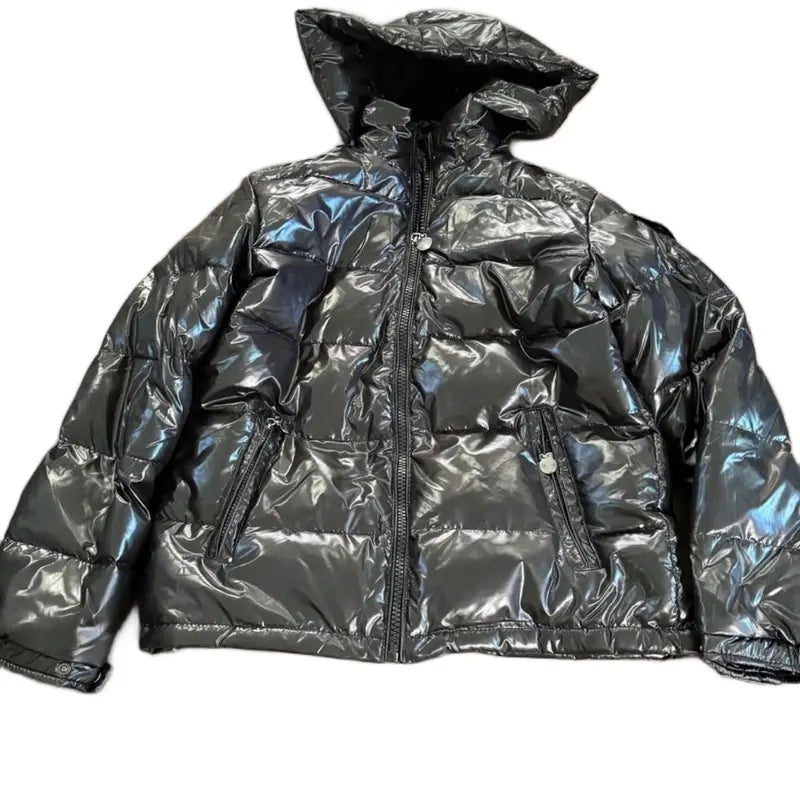 Men's Hooded Puffer Winter Coat - Long Sleeve, Zipper Closure, Versatile Casual Wear - Tops, Menswear