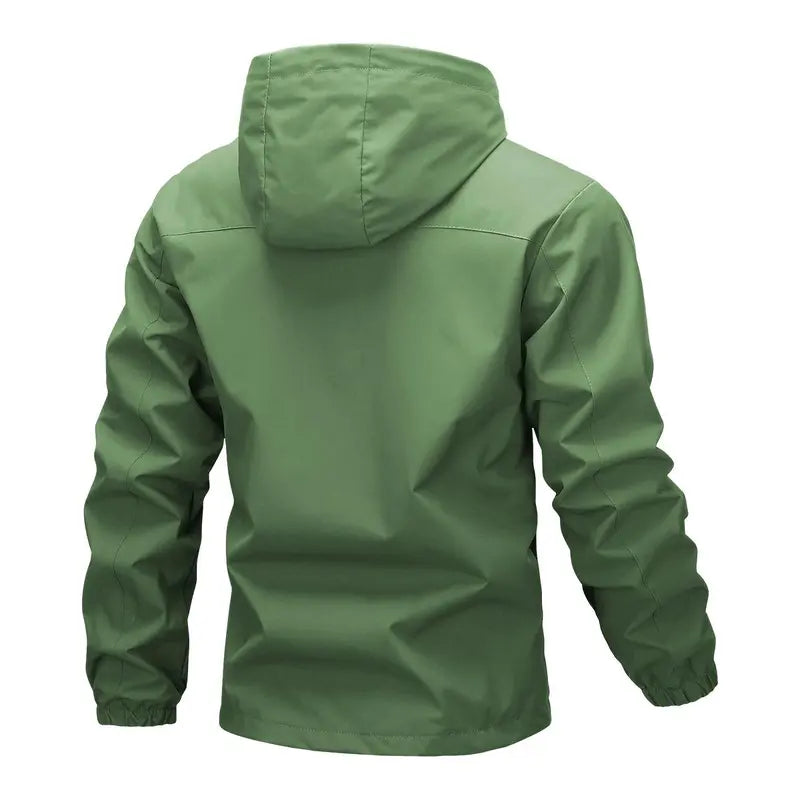 JOGWAVE Men’s Lightweight Hooded Windbreaker Jacket - Menswear Tops, Athletic Plain Regular Fit, Windproof Polyester, Long Sleeve, Zipper Closure, Pockets for Casual Outdoor Everyday Wear