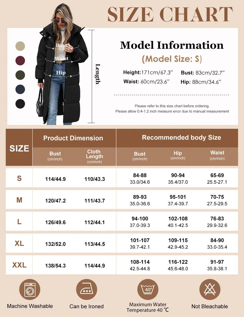 [Early bird price] UMIPUBO Shop Lady's Long Quilted Puffer Jacket, Women's Casual Basic Tops, Winter Thick Warm Hooded Zip-Up Parka Outerwear with Pockets, Long Sleeve, Jackets