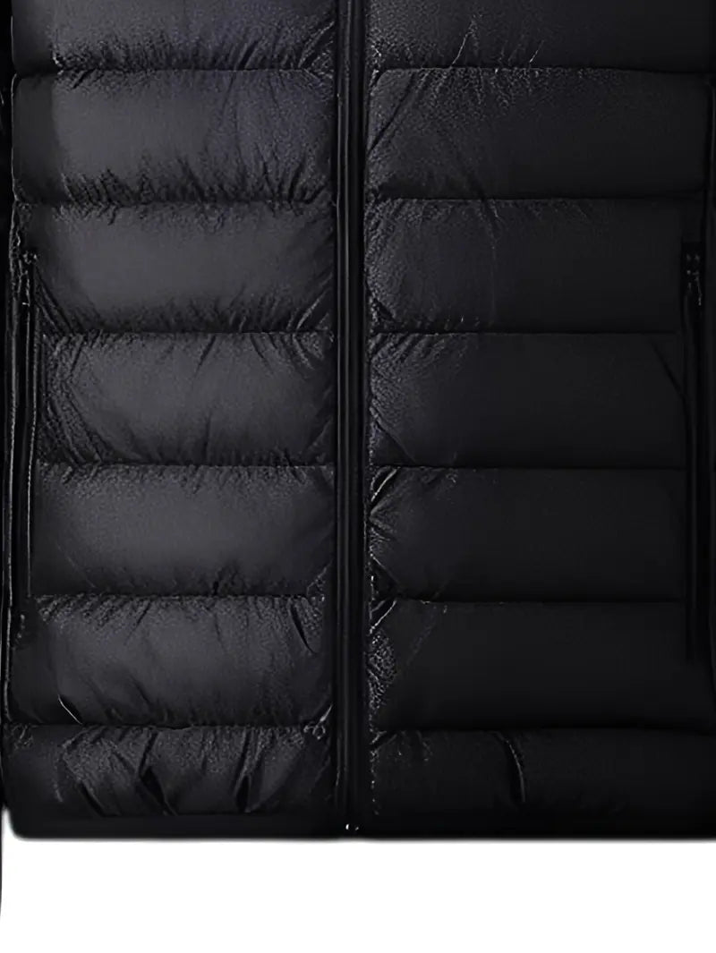 Functional Mensfashion Quilted Outerwear to Keep Warm, Slim‑fit Silhouette, Full‑zip Construction, Wind‑resistant Feature, Ideal for Traveling, Commuting and Various Cold‑season Casual Occasions