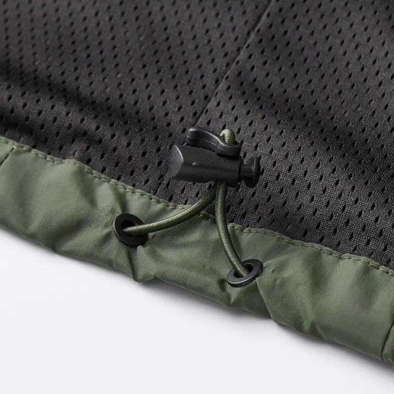 Men's Casual Hooded Mesh Softshell Jacket - Lightweight, Windproof, Full-Zip Outdoor Activewear for Camping, Hiking, Commuting, Menswear Coats, Sportswear