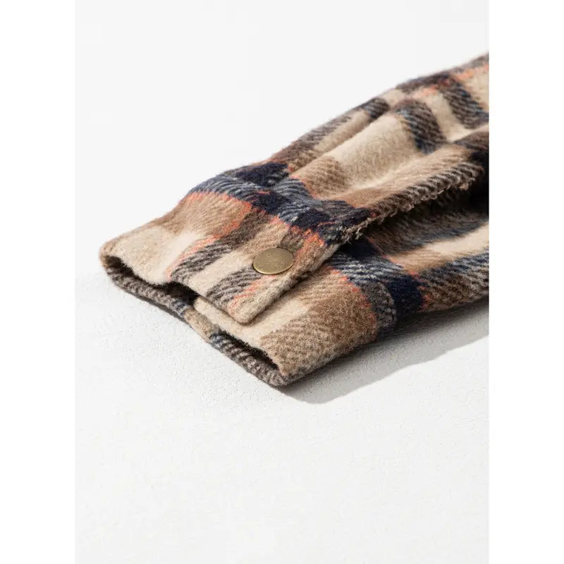 Dokotoo Women's Flannel Hooded Plaid 2026 Shacket Thick Coat Winter Coat for Warmth Button down Warm and Fuzzy Fleece Jacket