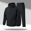 Men’s Unisex 2 Piece Sporty Clothing Set Hooded Long Sleeve Jacket & Below the Ankle Long Pants, Adjustable Hood, Breathable Wind Fabric, Elastic Cuffs, Lightweight Drawstring, All Seasons, for Sport Lover Lifestyle Hiking