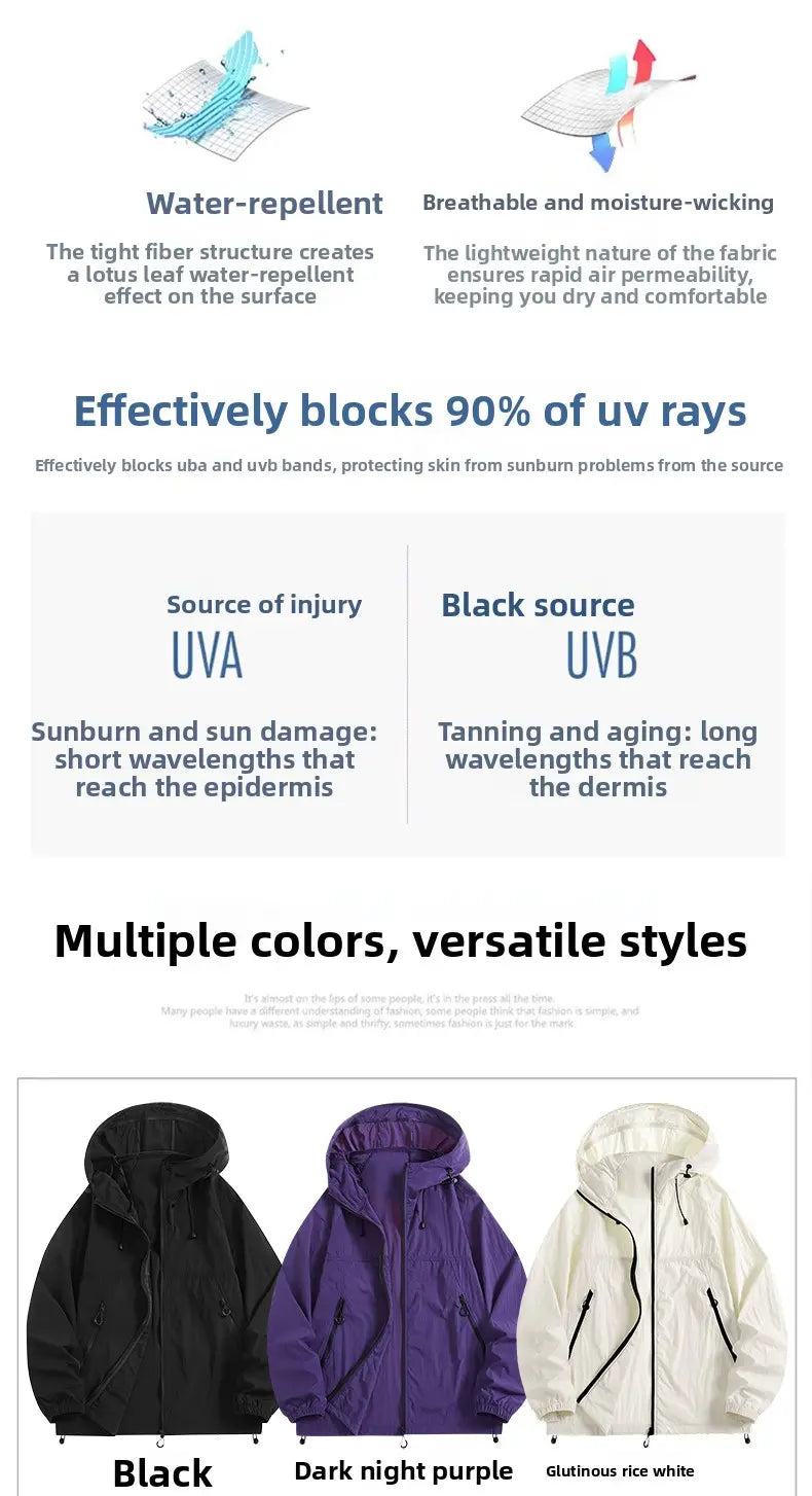 2026 Summer Hooded Sunscreen Clothing Skin Clothes Men's Summer Ultra Thin Breathable Outdoor Fishing Skin Windbreaker Fishing Sunscreen Coat