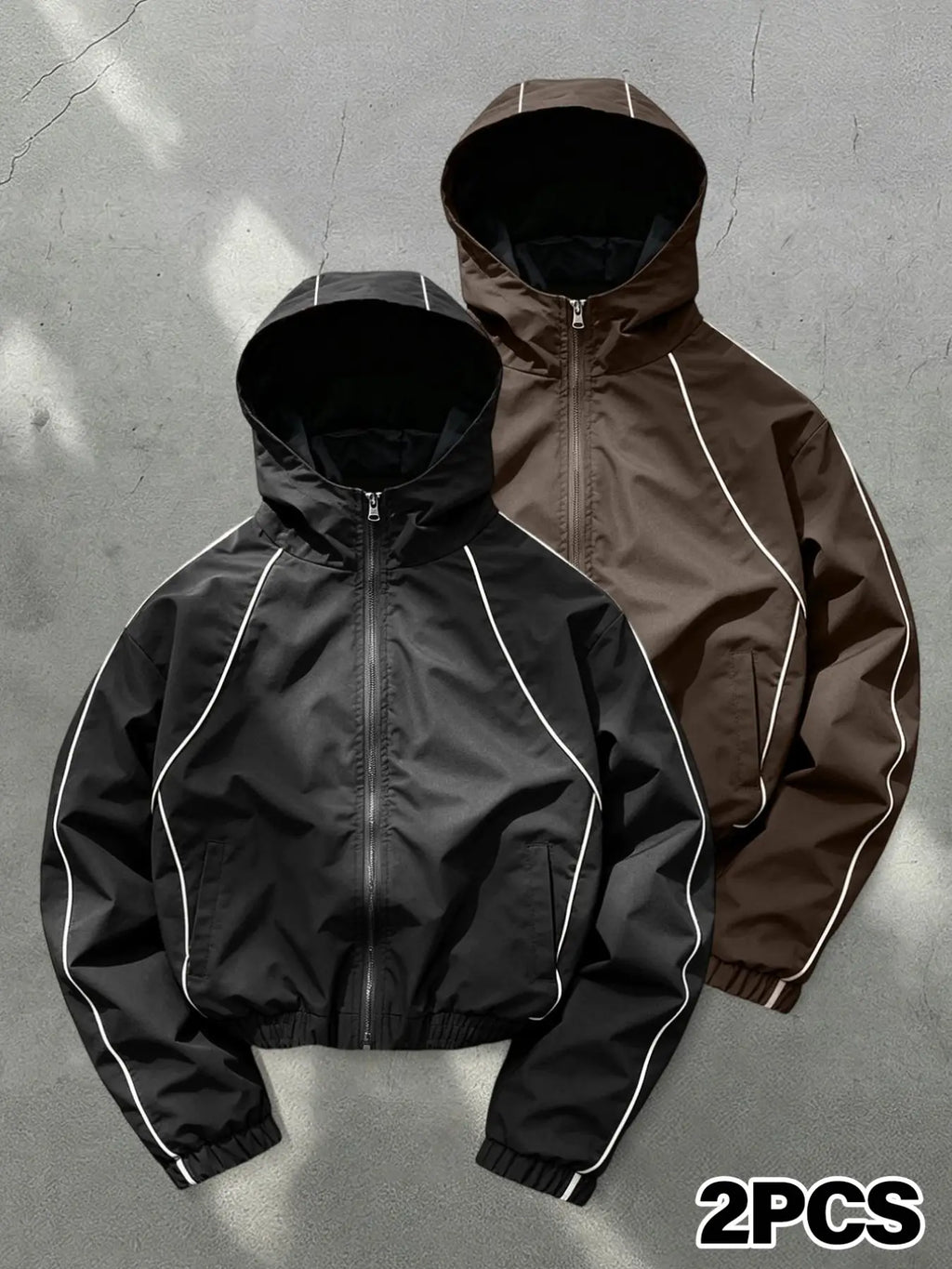 Men's Hooded, Long Sleeve Casual Style, Wind-Resistant Wrinkle-Free Fabric, Bright Color, All Seasons, Daily Wear, Night Run, Shopping, Coats, Street Casual Jacket