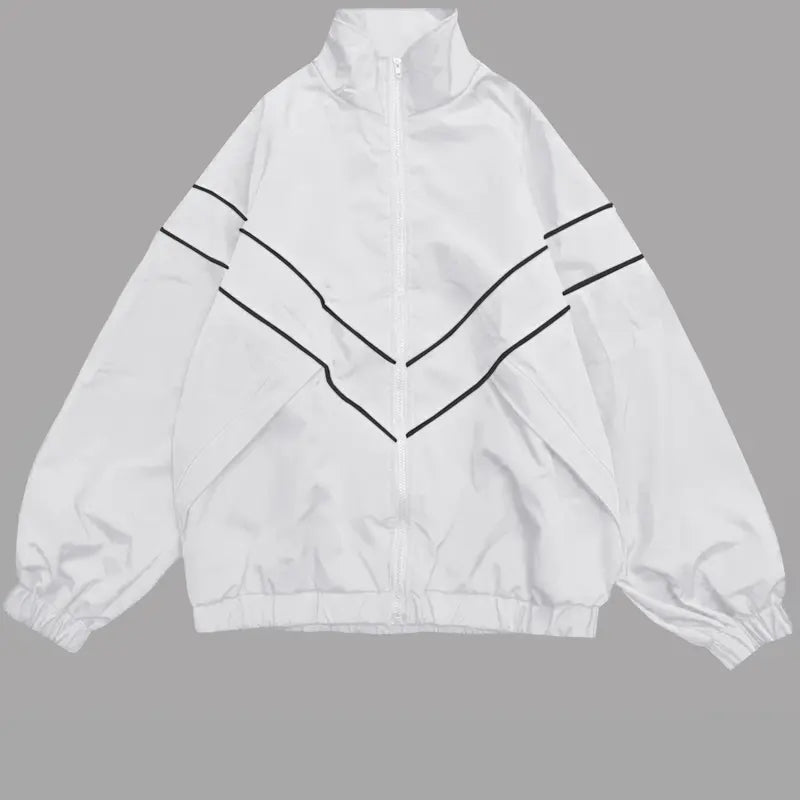 Spring Summer Casual Zip Up Jacket Lightweight Windbreaker Outerwear Varsity Jackets