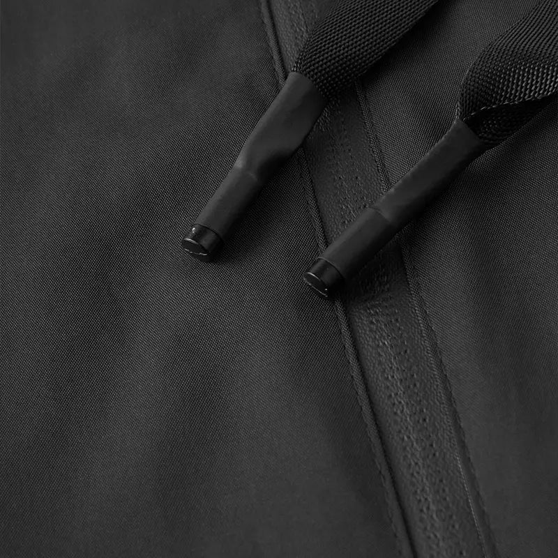 Men's Standard Lightweight Stylish Plain Polyester Hooded Windbreaker Jacket - Menswear Tops, Long Sleeve, Water-Resistant, Full-Zip, Reflective Zipper Pockets, Casual Coat for Outdoor Hiking, Daily Wear
