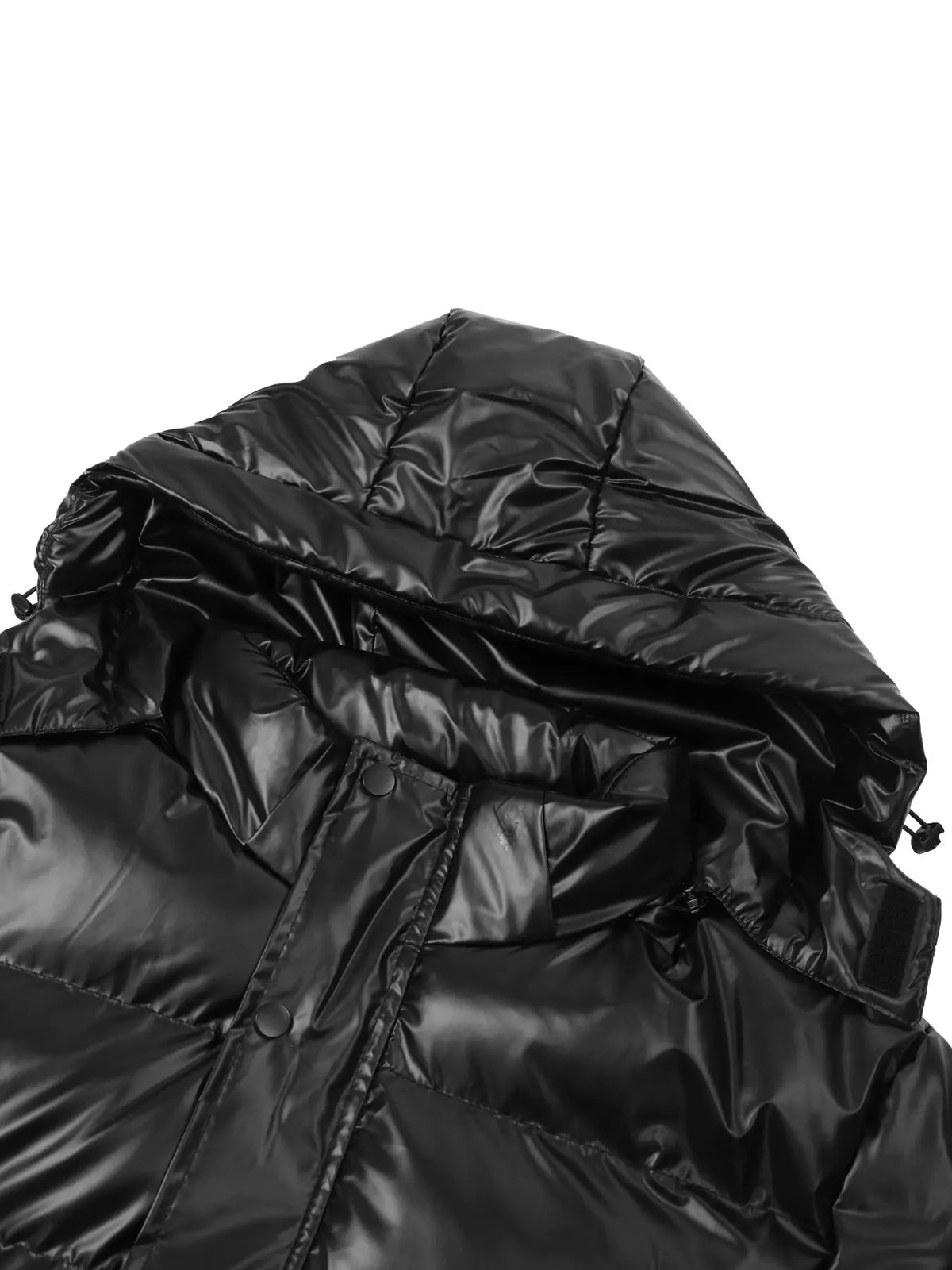 1 Pack Oversized Shiny Puffer Jacket TikTok Viral Streetwear Windproof Insulated Hooded Coat for Men Women Daily & Outdoor Casual Jacket Coat
