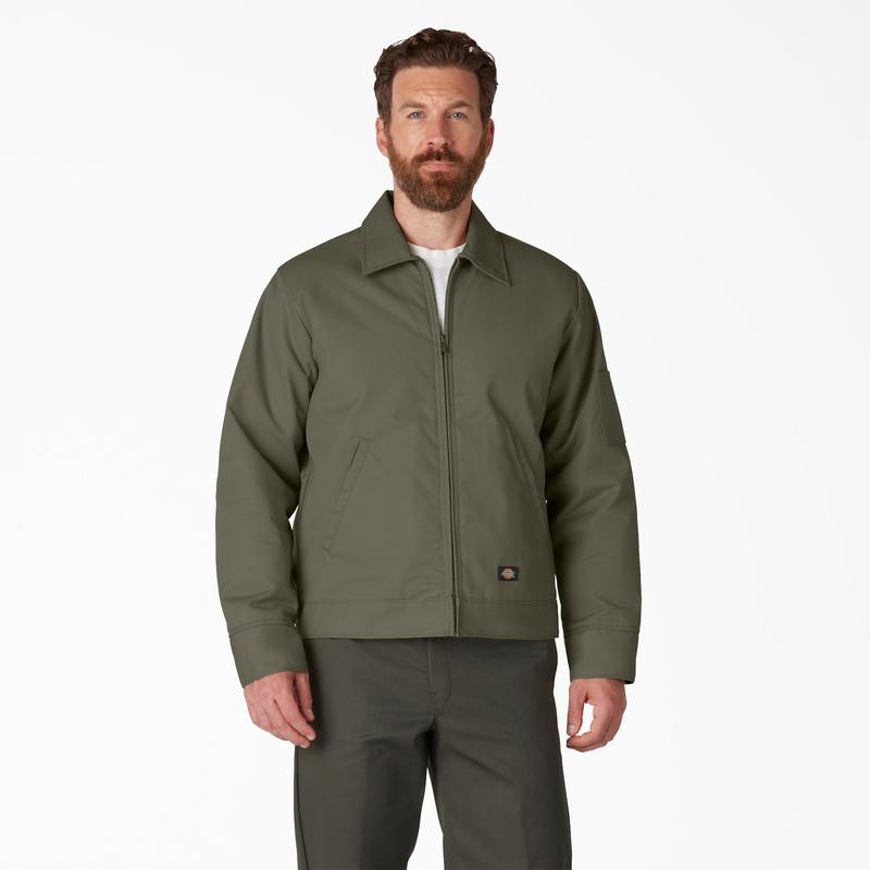 Dickies | TJ15 Insulated Eisenhower Jacket, Full Zip Work Jacket, Full Zip Work Jacket, Men's Workwear, Lightweight Warmth, Wrinkle-Resistant, Stain-Resistant, Easy-Care Finish, Hidden Interior Pocket, Pairs With 874 Pants