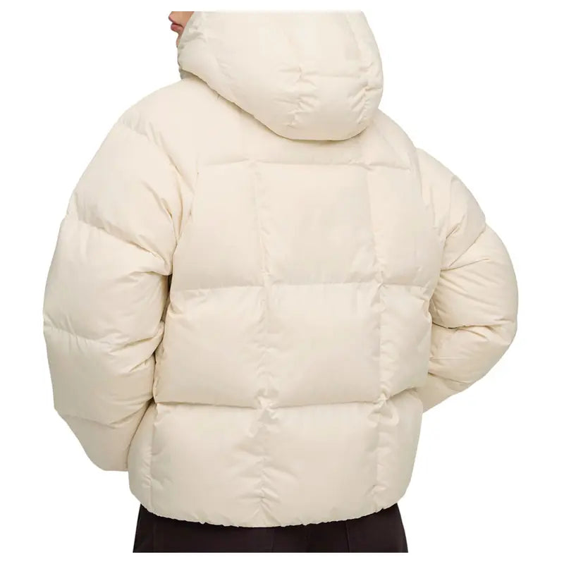 PUMA Womens Hooded Down Puffer Jacket Athletic Outerwear Casual - Beige