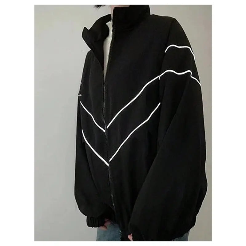 Spring Summer Casual Zip Up Jacket Lightweight Windbreaker Outerwear Varsity Jackets