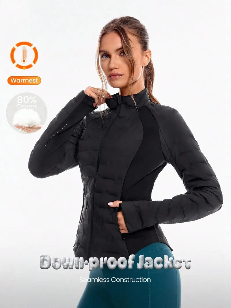 GLOWMODE High Chill Warm Soft Seamless Stretchy Reflective Down-Proof Slim-Fit Puffer Jacket Autumn Winter Outdoor Daily Casual