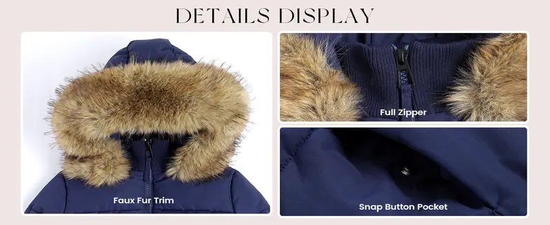 Arssm Womens Cropped Puffer Jacket Hooded Winter Warm Puffer Coat
