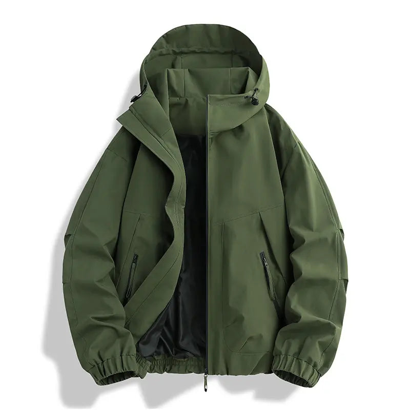 Male Windbreaker Jacket - Lightweight Athletic Techwear Outerwear with Sun Protection, Breathable and Quick Dry, 6-Colors, Hooded, Long Sleeve, Normal Type, Running, Techwear Styling, Uv-Protective wind resistant casual fall, Zip