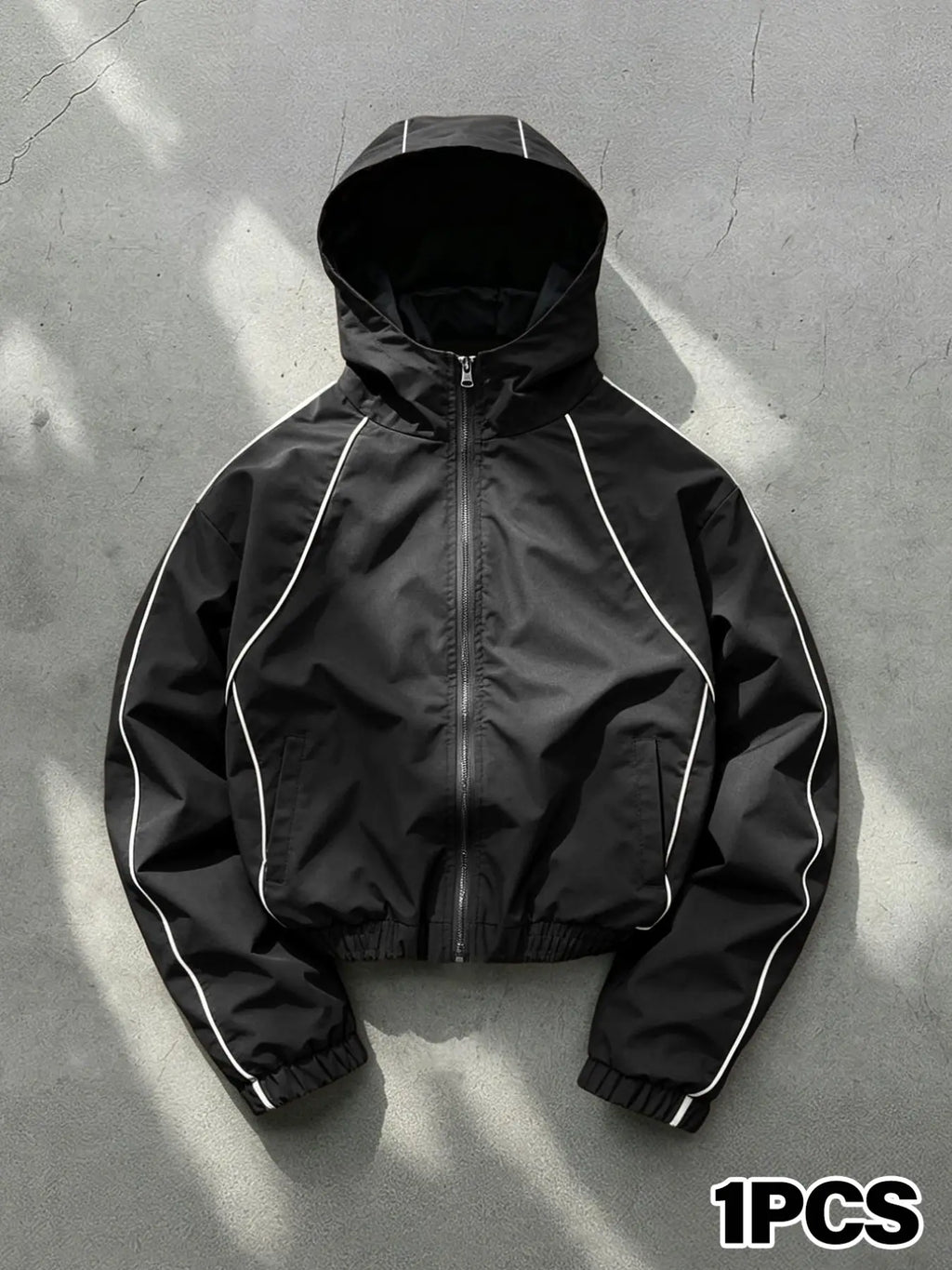 Men's Hooded, Long Sleeve Casual Style, Wind-Resistant Wrinkle-Free Fabric, Bright Color, All Seasons, Daily Wear, Night Run, Shopping, Coats, Street Casual Jacket