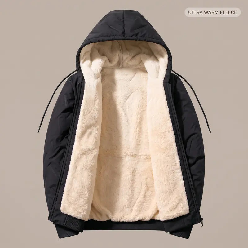 【JOGWAVE】Women’s Thick Padded Full-Zip Hooded Jacket | Windproof & Warm Winter Heavyweight Coat XS-2XL