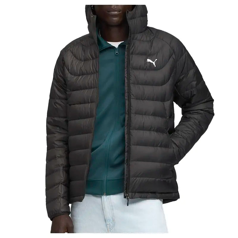 PUMA Mens Packlite Hooded Down Jacket Athletic Outerwear Casual - Black