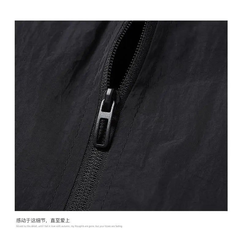 Multi Color Mens Solid Mesh Lined Attached Hood Zip Wind Coat, Light Breathable Windproof Fabric Jacket for Teenagers & Adults Outdoor Sports Daily Activities