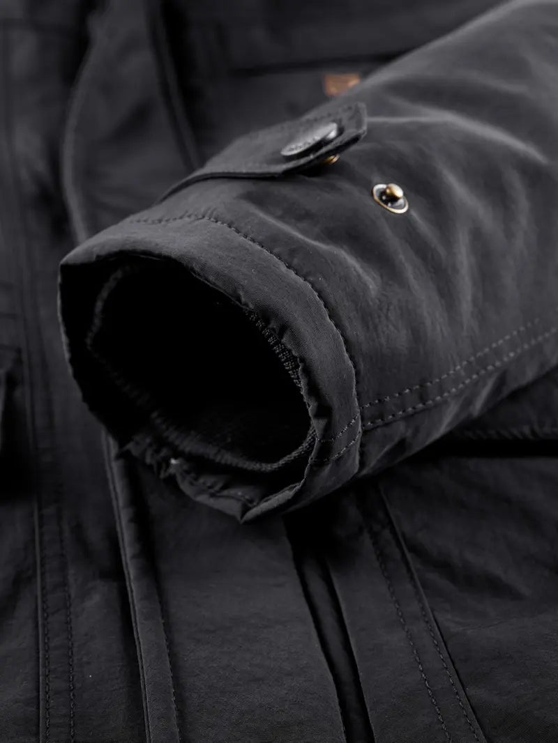 Men's Winter Fleece-Lined Jacket with Hood, Windproof & Waterproof Warm Casual Outerwear, Stylish and Comfortable Design Jacket for Cold Weather