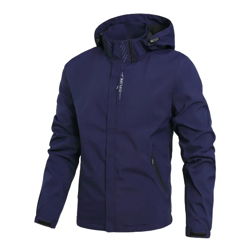 ZMZY Men's Lightweight Outdoor Windbreaker Jacket, Full-Zip Sports Outerwear for Casual Hiking, Mountaineering & Camping, Windproof Shell with Adjustable Cuffs, Chest Pocket, Relaxed Fit Autumn Active Jacket