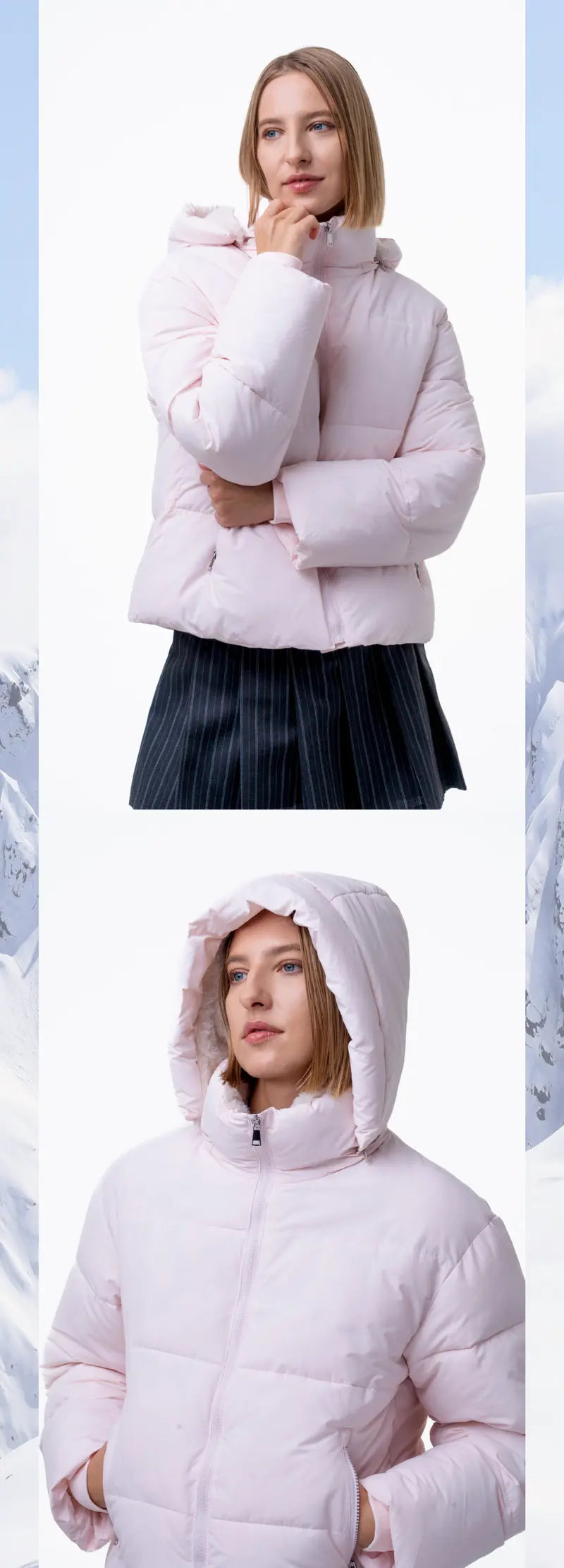 PUFFIT WarmCore Premium Short Puffer Jackets With Removable Hood & Optional Faux Fur Lining,Lady Casual Outerwear Longsleeves Zip Pockets Warm Quilted Coat,Womenswear,Tops,Sport,Fall,Winter,2026 Shopping
