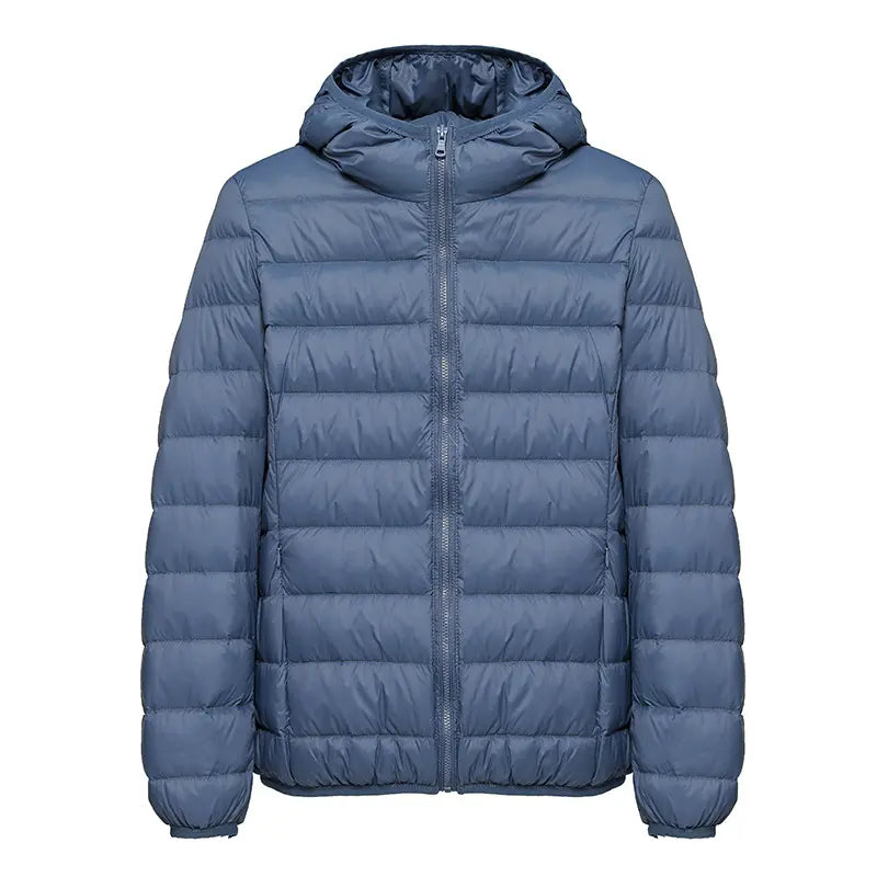 Clean Gent women’s winter down jacket, 90% white duckdown content, casual slim-fit hooded outerwear with pockets, lightweight and warm for autumn/winter commuting, new arrival for fall