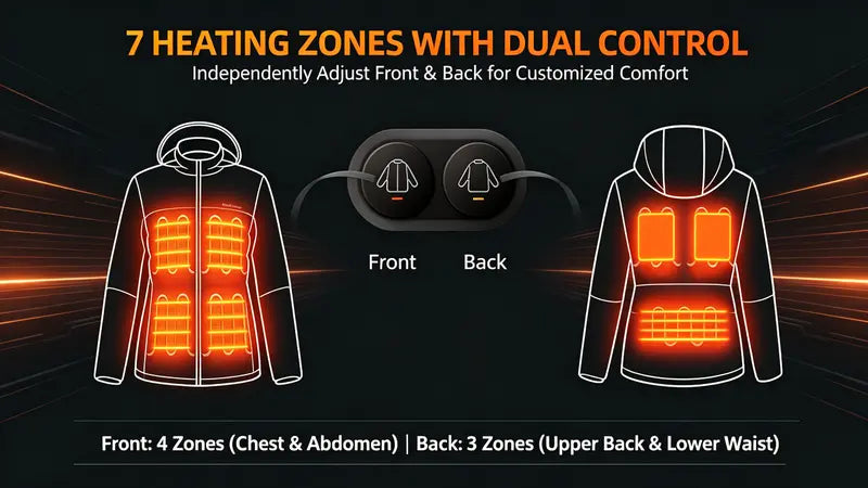 Norwell New Women's Heated Long Sleeve Puffer Down Jacket with 7.4V 5000mAh Battery Pack, Dual Control 7 Heat Zones Winter Windproof Waterproof Warm Slim Fit Coat with Hood for Commuting, Full-Zip Parka, Winter Outfits #FallFreshness #outdoorfun