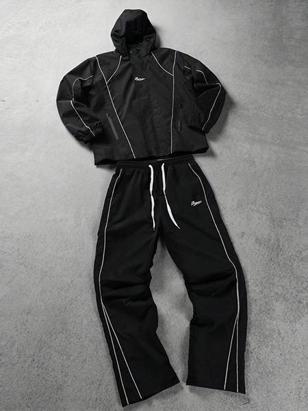 Men's Reflective Lettered 2-Piece Windbreaker Tracksuit - Male Clothing, Drawstring Hood, Elasticated Cuffs, Windproof, Suitable for Spring/Autumn Commuting, Night Running