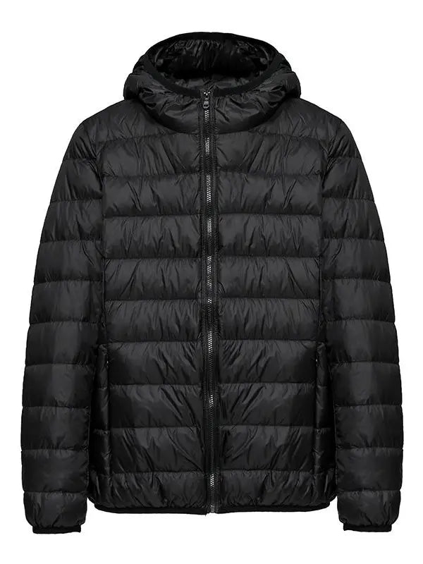 Clean Gent women’s winter down jacket, 90% white duckdown content, casual slim-fit hooded outerwear with pockets, lightweight and warm for autumn/winter commuting, new arrival for fall