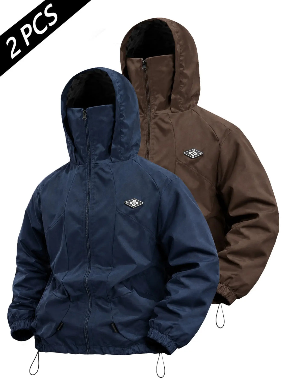 Men's Outdoor Functional Jacket, Windproof Fabric, Comfortable High Neck Hooded Design, Casual Long Sleeve, All Seasons, Durable Loose Fit