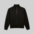 Men's Cotton Blend Quarter Zip Sweatshirt - Plain, Thick Soft, Casual Athletic Streetwear Long Sleeve Pullover with Pocket, Classy Drape Outfit