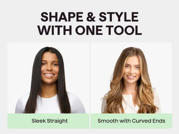 Wavytalk Steam Sesh Hair Straightener and Smooth Barrier Heat Protectant Spray Set, Hair Products, Silky Straight Hair