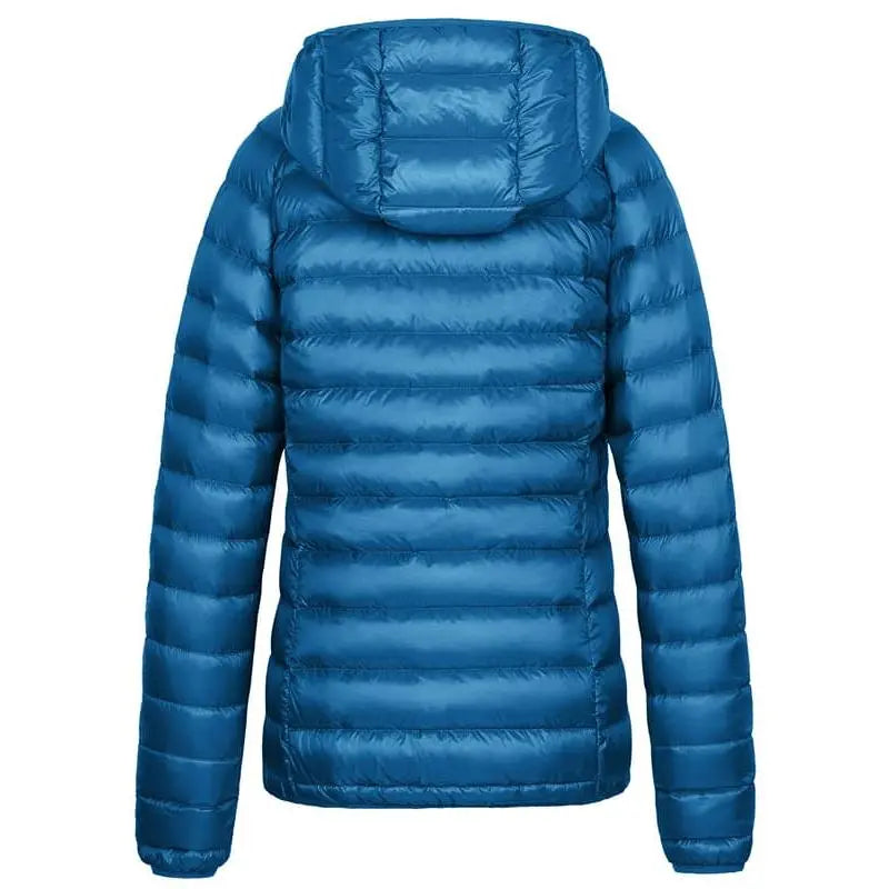 Lady's Packable ThermoLite II Down Puffer Jacket, Lightweight Hooded Clothes with Hood, Women's Tops for Cold Weather (Duck Down Filling)