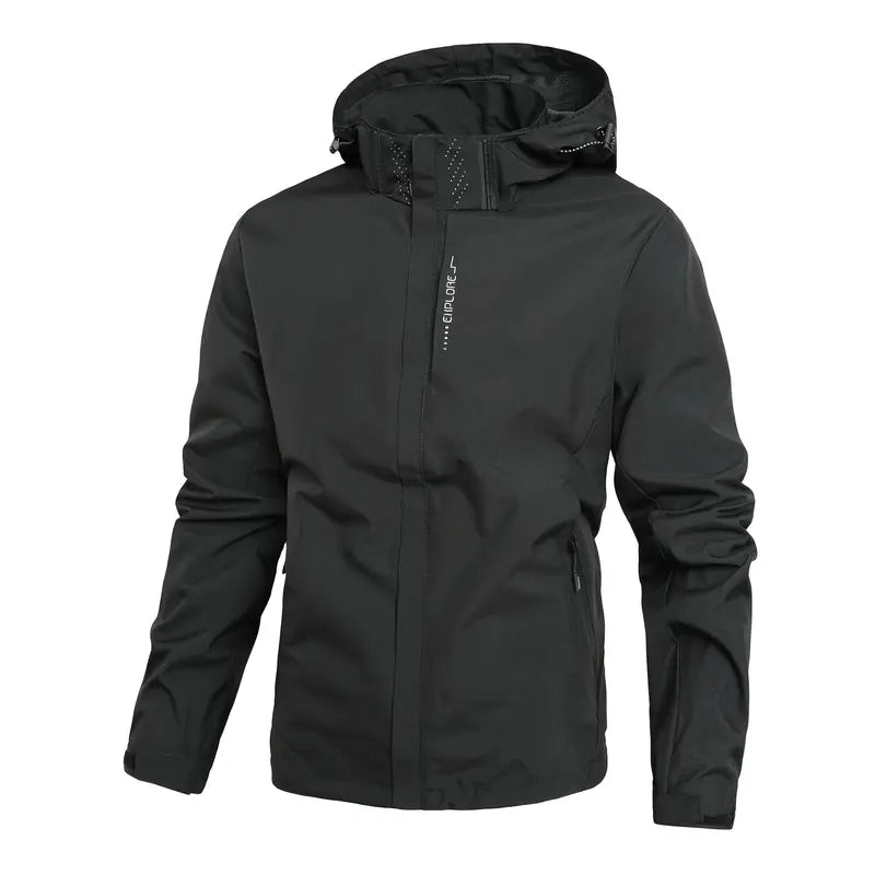 ZMZY Men's Lightweight Outdoor Windbreaker Jacket, Full-Zip Sports Outerwear for Casual Hiking, Mountaineering & Camping, Windproof Shell with Adjustable Cuffs, Chest Pocket, Relaxed Fit Autumn Active Jacket
