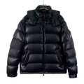 RDLT— Moncler Maya Black Logo Hooded Down Jacket Size 5