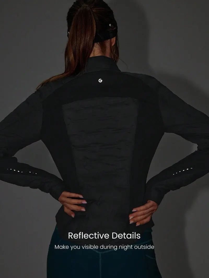 GLOWMODE High Chill Warm Soft Seamless Stretchy Reflective Down-Proof Slim-Fit Puffer Jacket Autumn Winter Outdoor Daily Casual