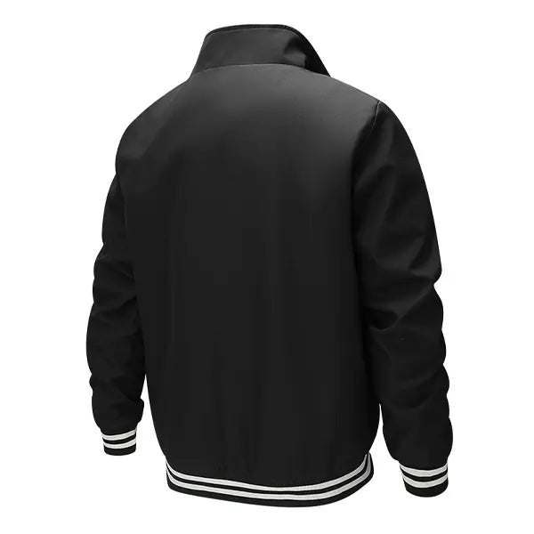 Men's Waterproof Windbreaker Jacket with Stylish Striped Details, Perfect for Hiking & Casual Wear