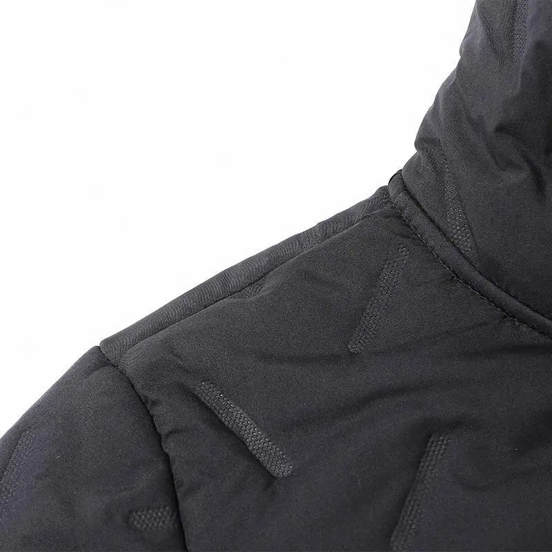Men’s Basic Korean Woven Winter Hooded Jacket, Thick Warm Zip-Up Windproof Outerwear with Full Zipper Closure, Front Pockets, Suitable for Outdoor Sports, Commuting, Cold Weather Menswear Coats Long Sleeve Motocross Beige