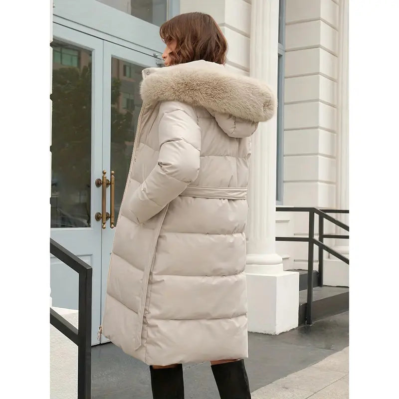 Autumn And Winter New Large Long-Sleeved Fashion Solid Color Hooded Coat White Duck Down Jacket Autumn And Winter Coat Warm Coat Autumn And Winter New Coat Women'S Down Jacket Women'S Autumn And Winter Coat Women'S Autumn And Winter Jacket Autumn an