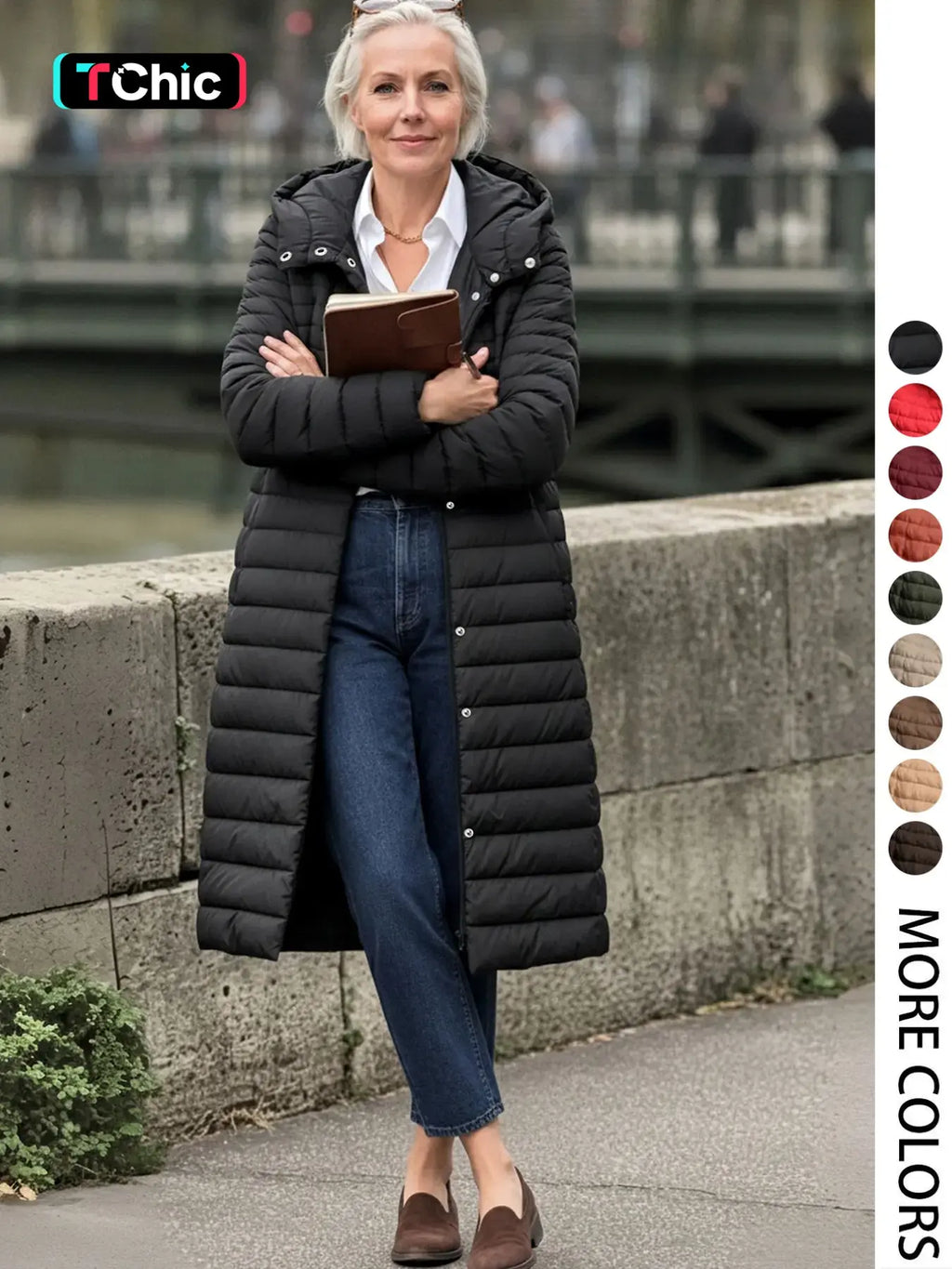 Women's Puffer Hooded Jacket, Casual Warm Lightweight Woven Basic Coat with Pockets, Fall Winter Fashion Outerwear Simple Design for Daily Wear