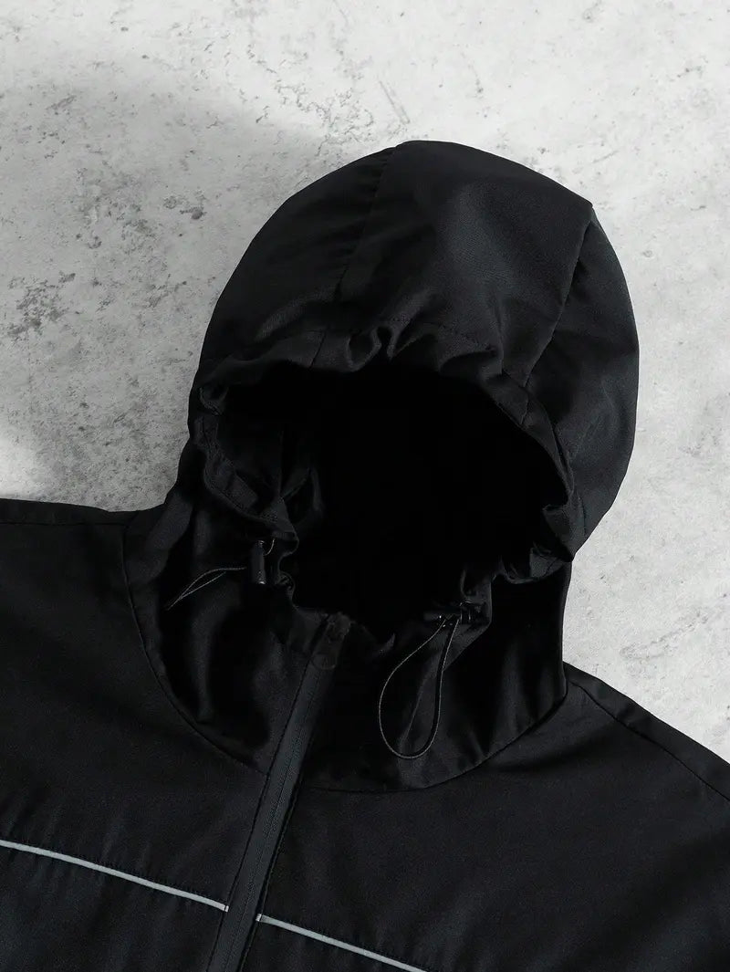 Best seller in the US market! Functional Style Hooded Softshell Jacket with 3M Reflective Trim, Windproof & Waterproof, Loose Outdoor Casual Outerwear