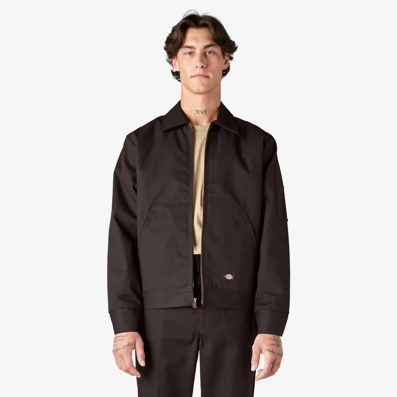 Dickies | TJ15 Insulated Eisenhower Jacket, Full Zip Work Jacket, Full Zip Work Jacket, Men's Workwear, Lightweight Warmth, Wrinkle-Resistant, Stain-Resistant, Easy-Care Finish, Hidden Interior Pocket, Pairs With 874 Pants