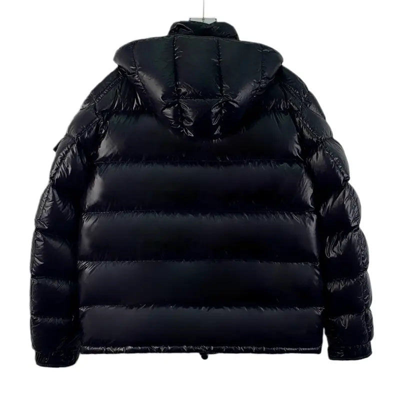RDLT— Moncler Maya Black Logo Hooded Down Jacket Size 5