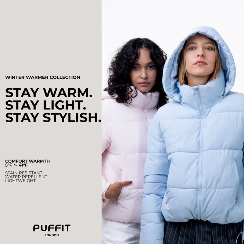 PUFFIT WarmCore Premium Short Puffer Jackets With Removable Hood & Optional Faux Fur Lining,Lady Casual Outerwear Longsleeves Zip Pockets Warm Quilted Coat,Womenswear,Tops,Sport,Fall,Winter,2026 Shopping
