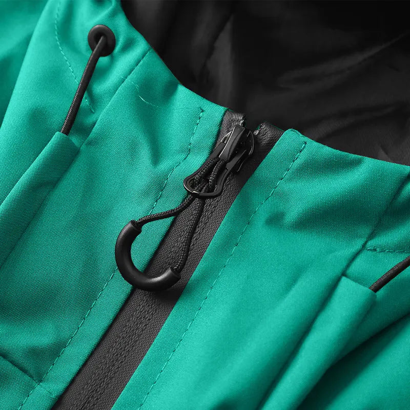 Men's casual hooded jacket, fashionable multi-purpose outdoor casual windproof and waterproof jacket with adjustable hat design, waterproof and wear-resistant surface design, suitable for daily commuting, cycling, park camping, clock in time, suit...